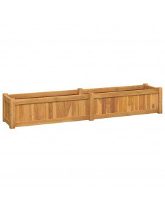 Letto Giardino Rialzato 150x30x25 cm Legno Massello di Teak 2