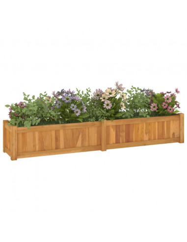 Letto Giardino Rialzato 150x30x25 cm Legno Massello di Teak