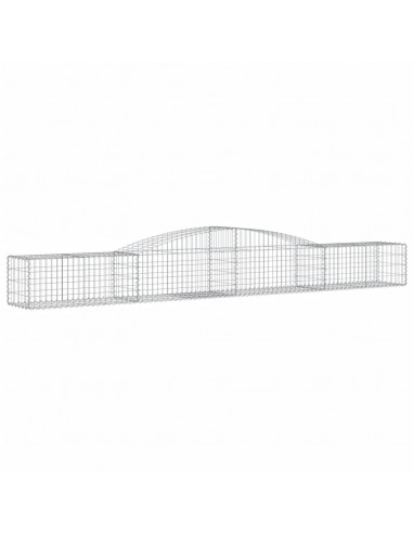 Cesti Gabbioni ad Arco 5 pz 400x50x40/60 cm Ferro Zincato
