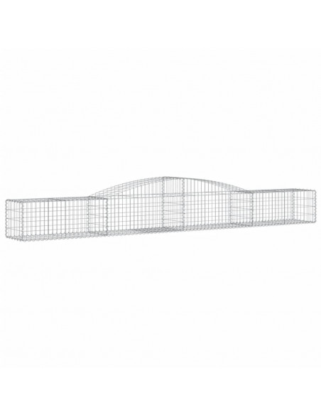 Cesti Gabbioni ad Arco 5 pz 400x50x40/60 cm Ferro Zincato