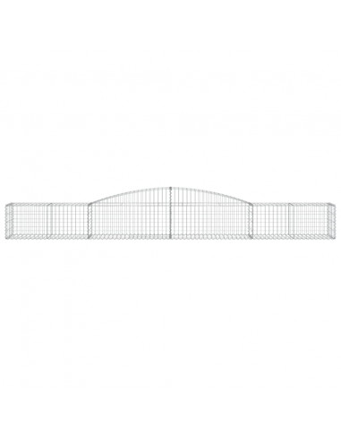 Cesti Gabbioni ad Arco 5 pz 400x50x40/60 cm Ferro Zincato