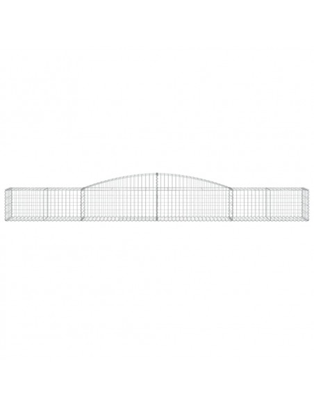 Cesti Gabbioni ad Arco 5 pz 400x50x40/60 cm Ferro Zincato