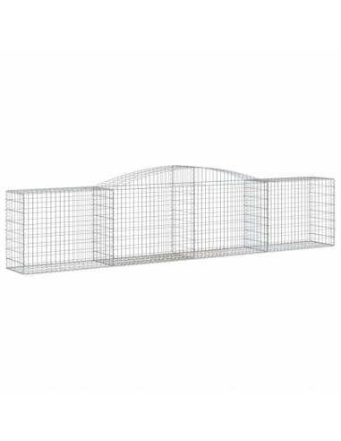 Cesti Gabbioni ad Arco 8 pz 400x50x80/100 cm Ferro Zincato