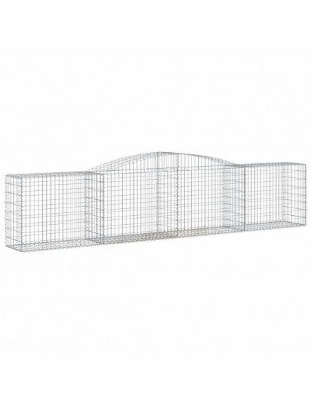 Cesti Gabbioni ad Arco 8 pz 400x50x80/100 cm Ferro Zincato