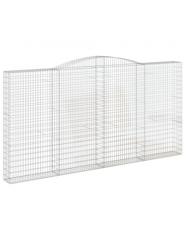 Cesti Gabbioni ad Arco 2 pz 400x30x200/220 cm Ferro Zincato