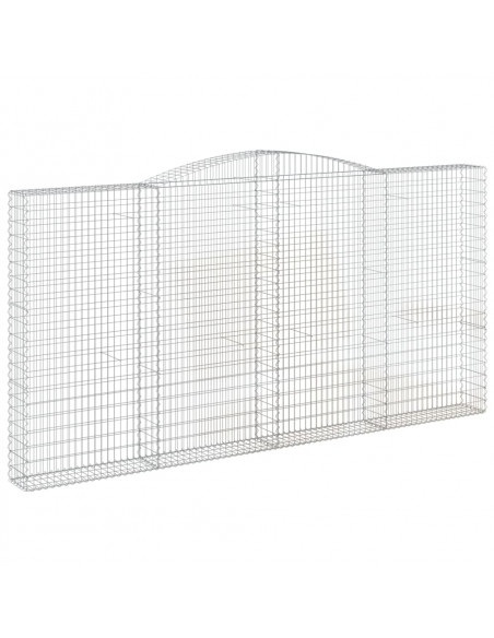 Cesti Gabbioni ad Arco 2 pz 400x30x200/220 cm Ferro Zincato