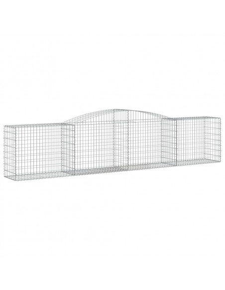 Cesti Gabbioni ad Arco 4 pz 400x50x80/100 cm Ferro Zincato