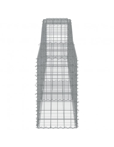 Cesti Gabbioni ad Arco 4 pz 400x50x80/100 cm Ferro Zincato