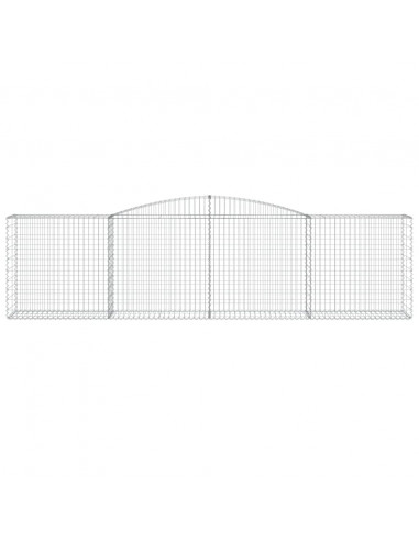 Cesti Gabbioni ad Arco 4 pz 400x50x100/120 cm Ferro Zincato