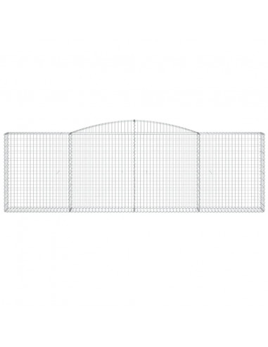 Cesti Gabbioni ad Arco 3 pz 400x30x120/140 cm Ferro Zincato