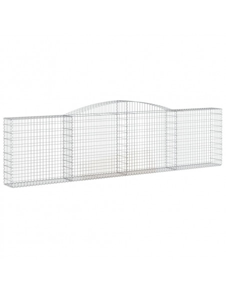Cesti Gabbioni ad Arco 10 pz 400x30x100/120 cm Ferro Zincato