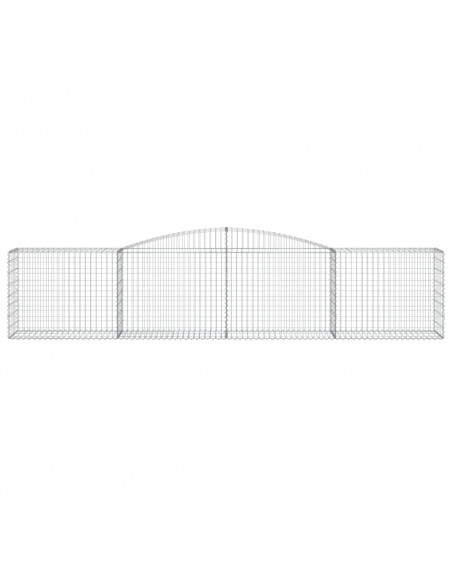 Cesti Gabbioni ad Arco 5 pz 400x50x80/100 cm Ferro Zincato