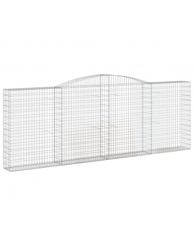 Cesti Gabbioni ad Arco 2 pz 400x30x140/160 cm Ferro Zincato