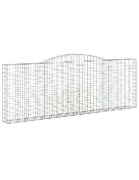 Cesti Gabbioni ad Arco 2 pz 400x30x140/160 cm Ferro Zincato