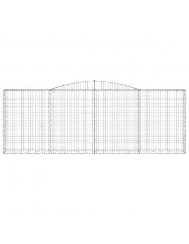 Cesti Gabbioni ad Arco 2 pz 400x30x140/160 cm Ferro Zincato