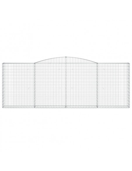 Cesti Gabbioni ad Arco 2 pz 400x30x140/160 cm Ferro Zincato