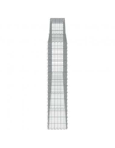 Cesti Gabbioni ad Arco 2 pz 400x30x140/160 cm Ferro Zincato