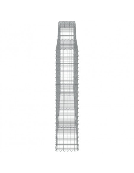 Cesti Gabbioni ad Arco 2 pz 400x30x140/160 cm Ferro Zincato