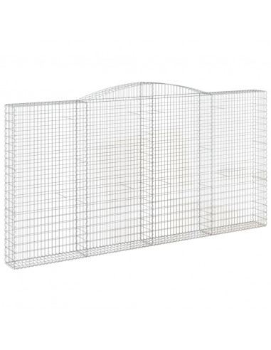 Cesti Gabbioni ad Arco 3 pz 400x30x200/220 cm Ferro Zincato