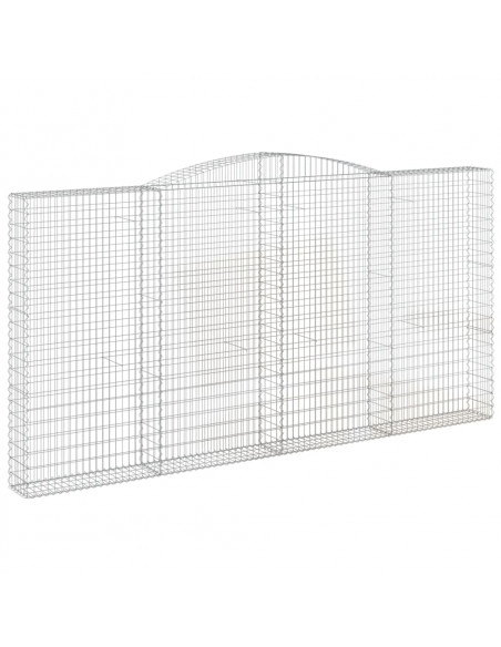 Cesti Gabbioni ad Arco 3 pz 400x30x200/220 cm Ferro Zincato