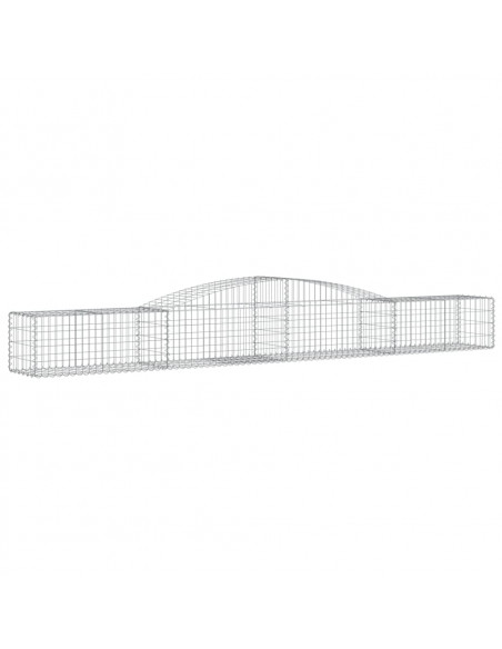 Cesti Gabbioni ad Arco 9 pz 400x50x40/60 cm Ferro Zincato