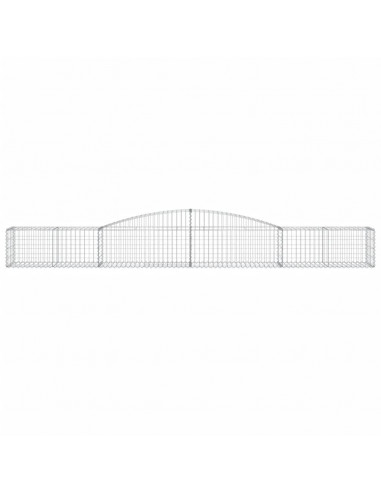 Cesti Gabbioni ad Arco 9 pz 400x50x40/60 cm Ferro Zincato