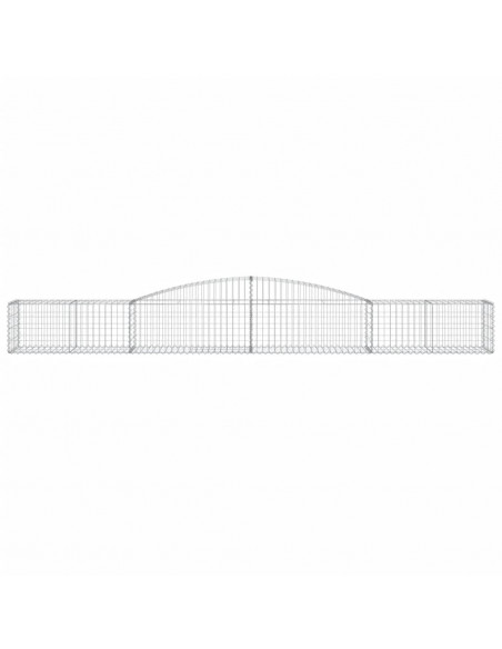 Cesti Gabbioni ad Arco 9 pz 400x50x40/60 cm Ferro Zincato
