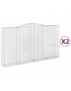 Cesti Gabbioni ad Arco 2 pz 400x50x220/240 cm Ferro Zincato 2