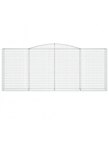 Cesti Gabbioni ad Arco 2 pz 400x50x160/180 cm Ferro Zincato