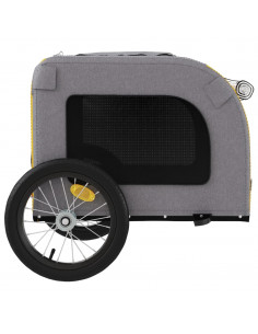 Rimorchio da Bici per Animali Giallo e Grigio Oxford e Ferro 2