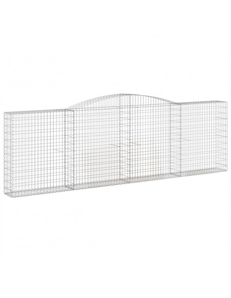 Cesti Gabbioni ad Arco 2 pz 400x30x120/140 cm Ferro Zincato