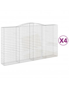 Cesti Gabbioni ad Arco 4 pz 400x50x220/240 cm Ferro Zincato 2