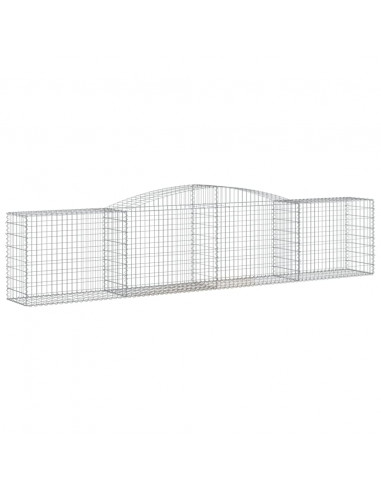 Cesti Gabbioni ad Arco 6 pz 400x50x80/100 cm Ferro Zincato