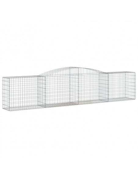 Cesti Gabbioni ad Arco 6 pz 400x50x80/100 cm Ferro Zincato