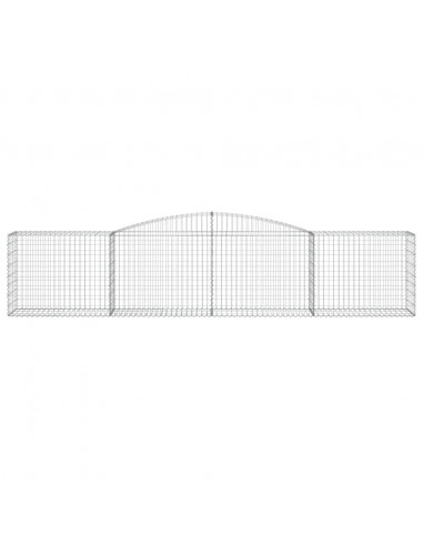 Cesti Gabbioni ad Arco 6 pz 400x50x80/100 cm Ferro Zincato