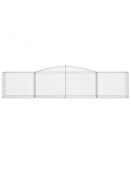 Cesti Gabbioni ad Arco 6 pz 400x50x80/100 cm Ferro Zincato
