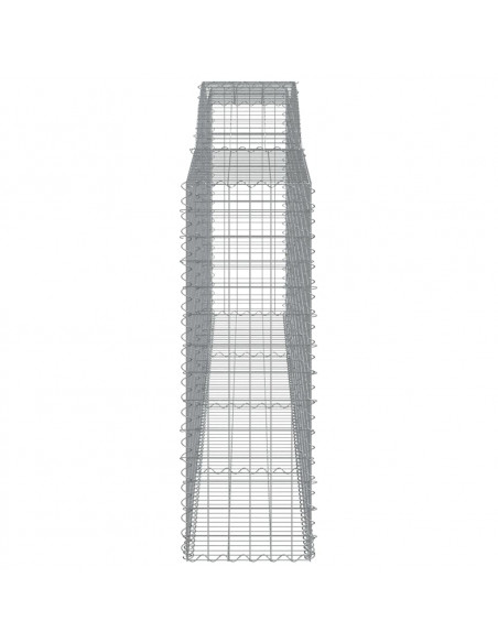 Cesti Gabbioni ad Arco 5 pz 400x50x140/160 cm Ferro Zincato