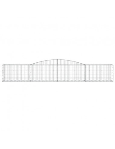 Cesti Gabbioni ad Arco 9 pz 400x50x60/80 cm Ferro Zincato