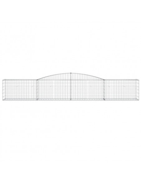 Cesti Gabbioni ad Arco 9 pz 400x50x60/80 cm Ferro Zincato