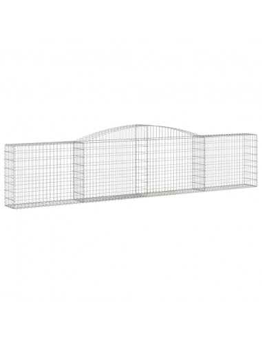 Cesti Gabbioni ad Arco 25 pz 400x30x80/100 cm Ferro Zincato
