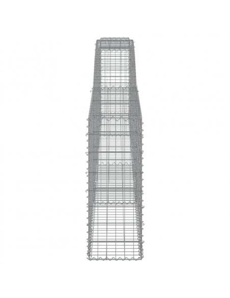 Cesti Gabbioni ad Arco 25 pz 400x30x80/100 cm Ferro Zincato