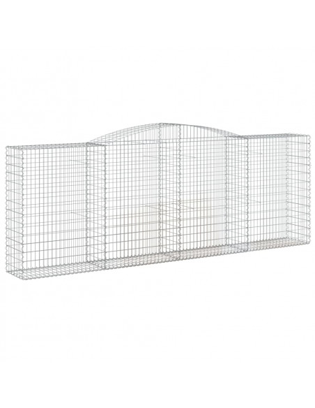 Cesti Gabbioni ad Arco 8 pz 400x50x140/160 cm Ferro Zincato