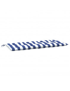 Cuscino Panca Giardino Righe Bianche e Blu 120x50x7 cm Tessuto 2