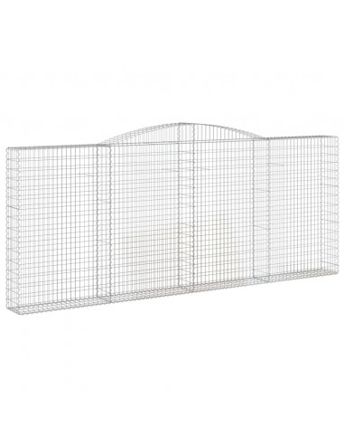 Cesti Gabbioni ad Arco 3 pz 400x30x160/180 cm Ferro Zincato