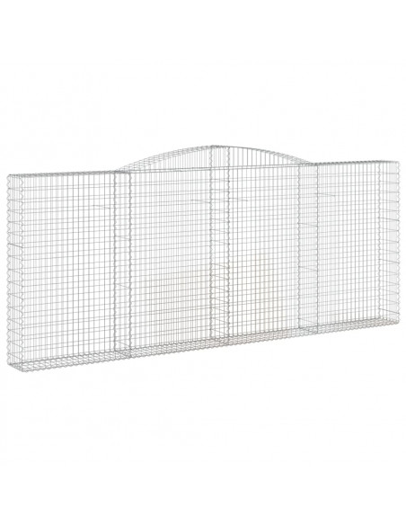 Cesti Gabbioni ad Arco 3 pz 400x30x160/180 cm Ferro Zincato