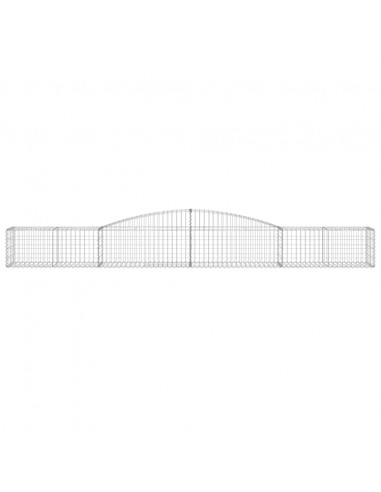 Cesti Gabbioni ad Arco 10 pz 400x50x40/60 cm Ferro Zincato