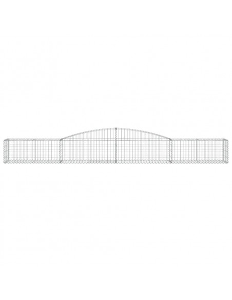 Cesti Gabbioni ad Arco 10 pz 400x50x40/60 cm Ferro Zincato