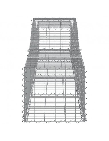 Cesti Gabbioni ad Arco 3 pz 400x50x40/60 cm Ferro Zincato