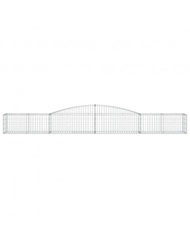 Cesti Gabbioni ad Arco 7 pz 400x50x40/60 cm Ferro Zincato