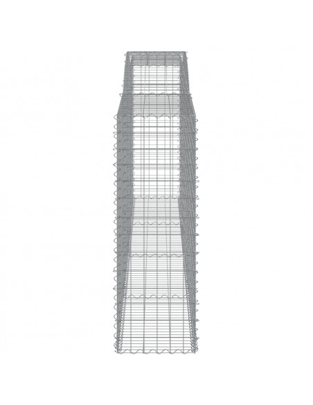 Cesti Gabbioni ad Arco 2 pz 400x50x140/160 cm Ferro Zincato